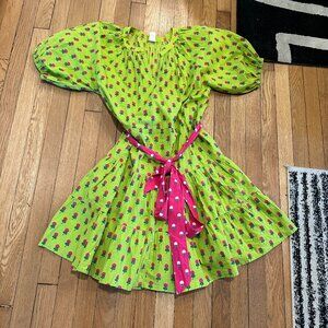 Printfresh Bouquet of Roses - It's a Date Dress - Limeade - M